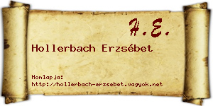 Hollerbach Erzsébet névjegykártya