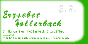 erzsebet hollerbach business card